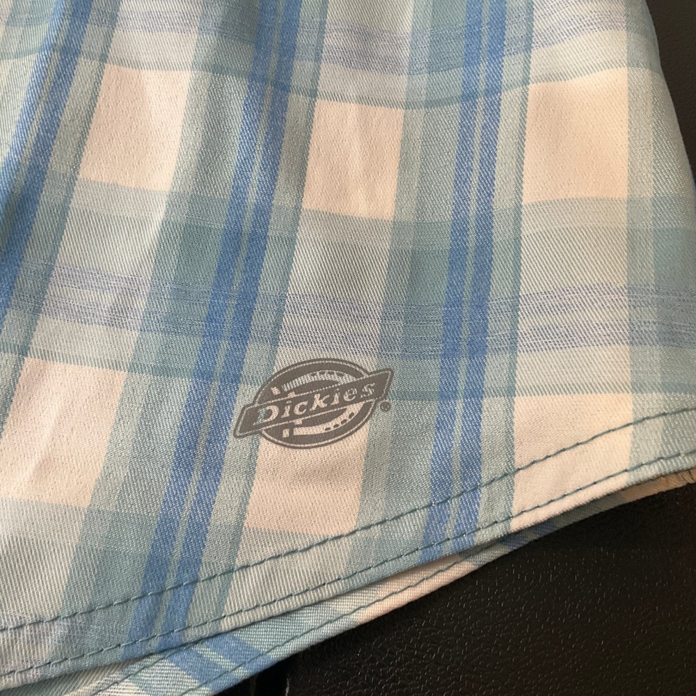 Dickies Cooling Utility Shirt Men L Blue White Polyester Temp-IQ UPF 40+ Outdoor - Picture 7 of 12